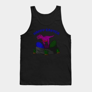 Happy Easter Wished Cute Dinosaur Tank Top